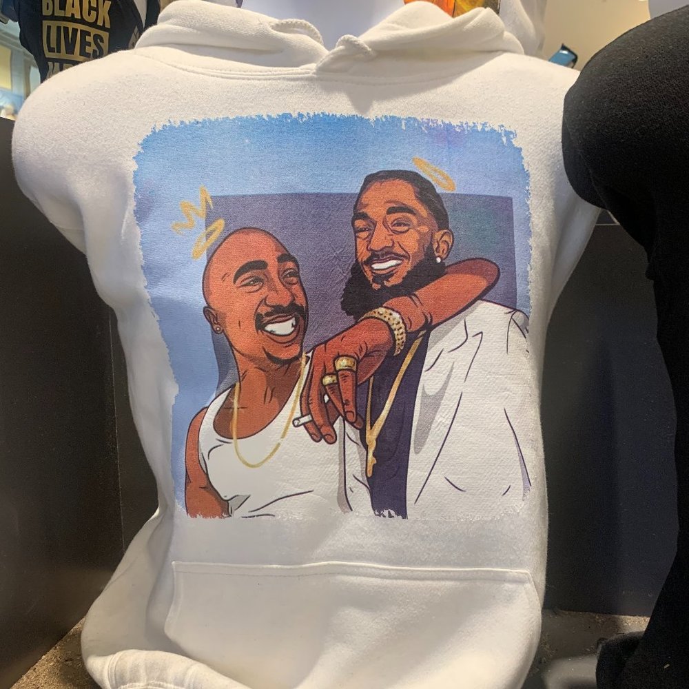 Tupac & Nipsey Hussle RIP legends adult hoodies